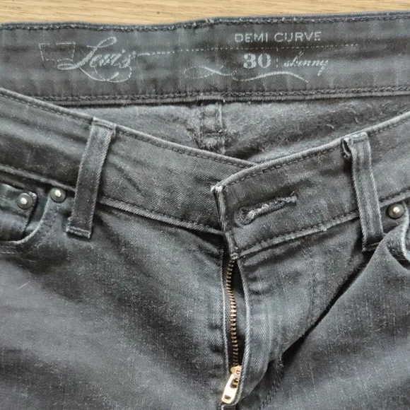 Levi's Women's Demi Curve Skinny Jeans - Black - Picture 3 of 7